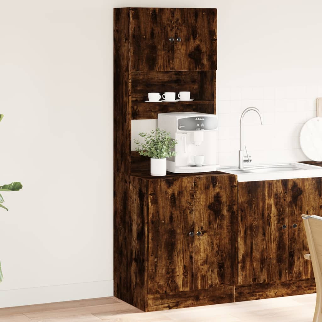 vidaXL Dulap de bucătărie stejar fumuriu, 60x50x180 cm, lemn prelucrat