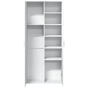 Skříň highboard bílá 80 x 35 x 180 cm kompozitní dřevo - obrázek 7