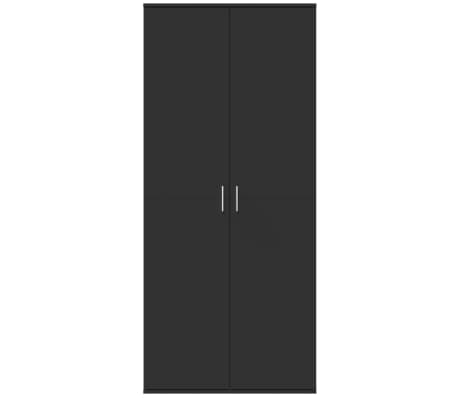 vidaXL Buffet haut noir 80x35x180 cm bois d'ing&eacute;nierie