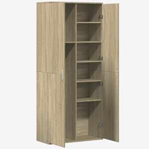Skříň highboard dub sonoma 80 x 35 x 180 cm kompozitní dřevo - obrázek 6