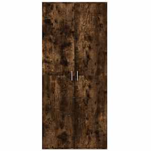 Skříň highboard kouřový dub 80 x 35 x 180 cm kompozitní dřevo - obrázek 3