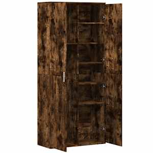 Skříň highboard kouřový dub 80 x 35 x 180 cm kompozitní dřevo - obrázek 6