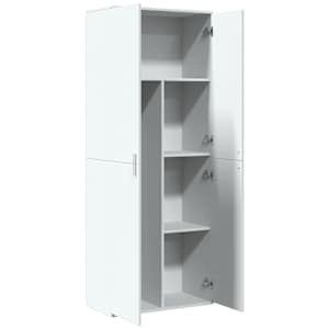 Skříň highboard bílá 70 x 35 x 180 cm kompozitní dřevo - obrázek 6