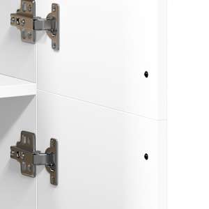 Skříň highboard bílá 70 x 35 x 180 cm kompozitní dřevo - obrázek 8