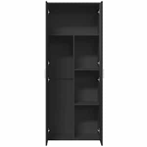 Skříň highboard černá 70 x 35 x 180 cm kompozitní dřevo - obrázek 7
