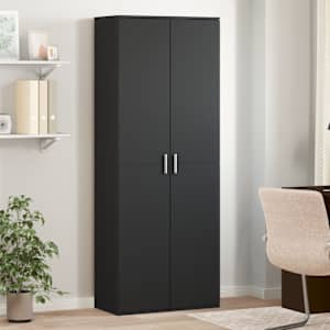 Skříň highboard černá 70 x 35 x 180 cm kompozitní dřevo - obrázek 1