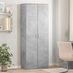 Skříň highboard betonově šedá 70 x 35 x 180 cm kompozitní dřevo - obrázek 1