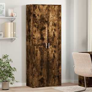 Skříň highboard kouřový dub 70 x 35 x 180 cm kompozitní dřevo - obrázek 1