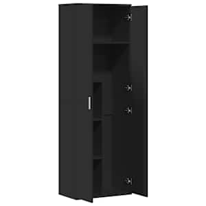 Skříň highboard černá 60 x 35 x 180 cm kompozitní dřevo - obrázek 6
