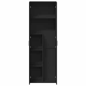 Skříň highboard černá 60 x 35 x 180 cm kompozitní dřevo - obrázek 7