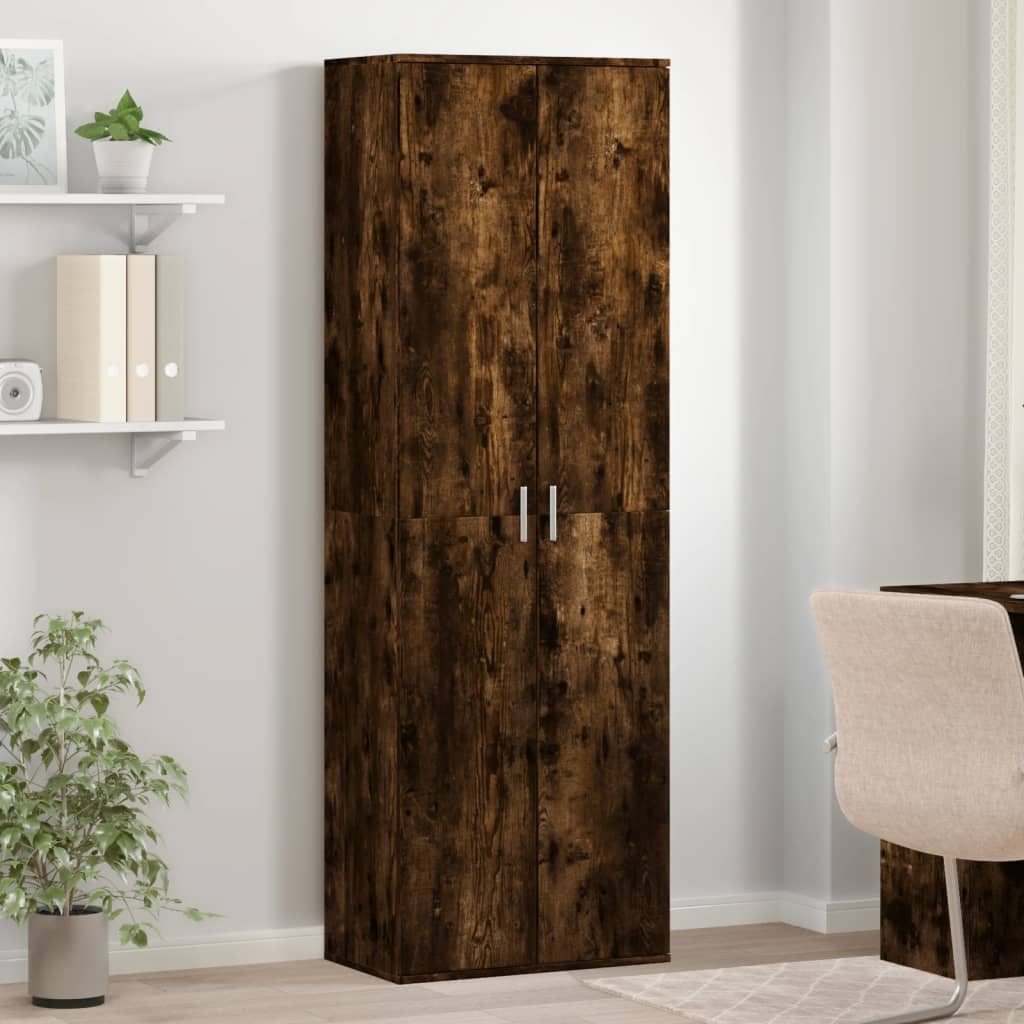 vidaXL Dulap înalt, stejar fumuriu, 60x35x180 cm, lemn prelucrat