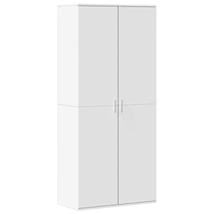 vidaXL kingakapp, valge, 80 x 39 x 178 cm tehispuit