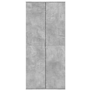 Botník betonově šedý 80 x 39 x 178 cm kompozitní dřevo - obrázek 3