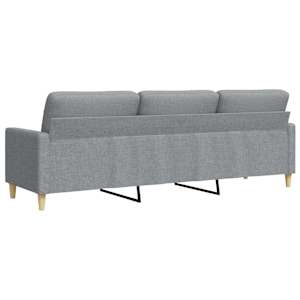 3místná pohovka světle šedá 210 cm textil - obrázek 6