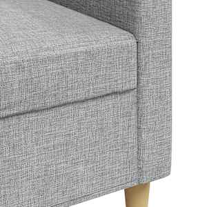 3místná pohovka světle šedá 210 cm textil - obrázek 7