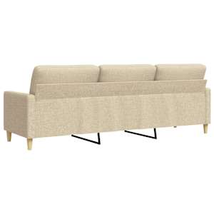 3místná pohovka krémová 210 cm textil - obrázek 6