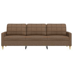 3místná pohovka hnědá 210 cm textil - obrázek 4