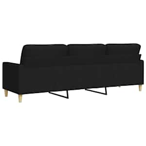 3místná pohovka černá 210 cm textil - obrázek 6