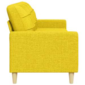 3místná pohovka světle žlutá 210 cm textil - obrázek 5