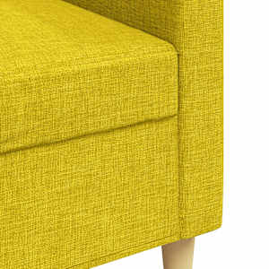 3místná pohovka světle žlutá 210 cm textil - obrázek 7