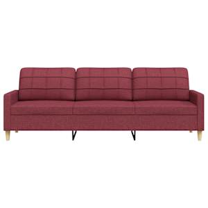3místná pohovka vínová 210 cm textil - obrázek 4