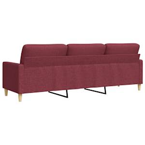 3místná pohovka vínová 210 cm textil - obrázek 6