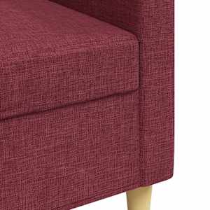 3místná pohovka vínová 210 cm textil - obrázek 7