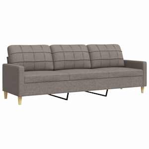 3místná pohovka taupe 210 cm textil - obrázek 2