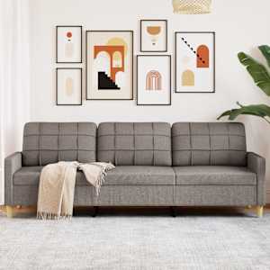 3místná pohovka taupe 210 cm textil - obrázek 1