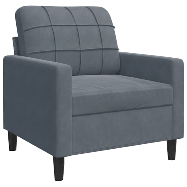 vidaXL tugitool, tumehall, 60 cm, samet