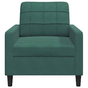 Křeslo tmavě zelené 60 cm samet - obrázek 4