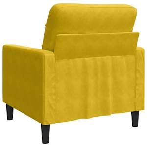 Křeslo žluté 60 cm samet - obrázek 6