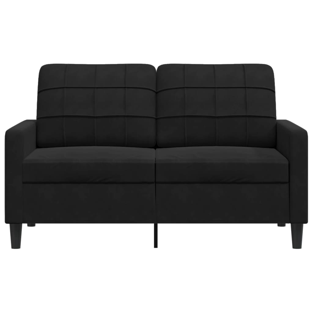 vidaXL Tweezitsbank 120 cm fluweel zwart, foto 4
