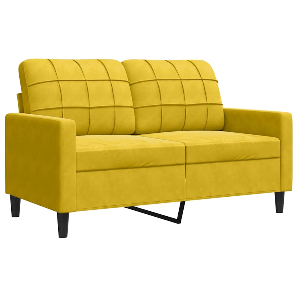 Thumbnail - vidaXL 2-Sitzer-Sofa Gelb 120 cm Samt