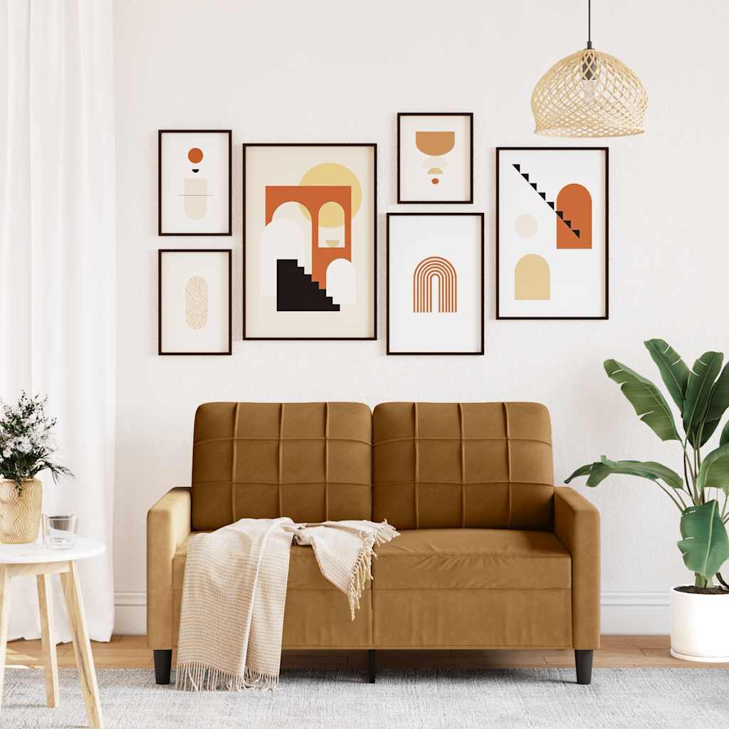 Thumbnail - vidaXL 2-Sitzer-Sofa Braun 120 cm Samt