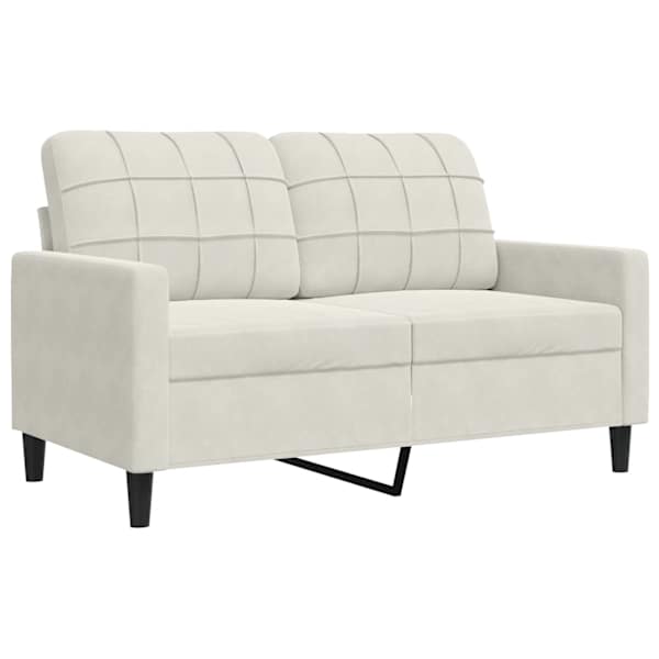 vidaXL 2-kohaline diivan, kreemjas, 120 cm, samet