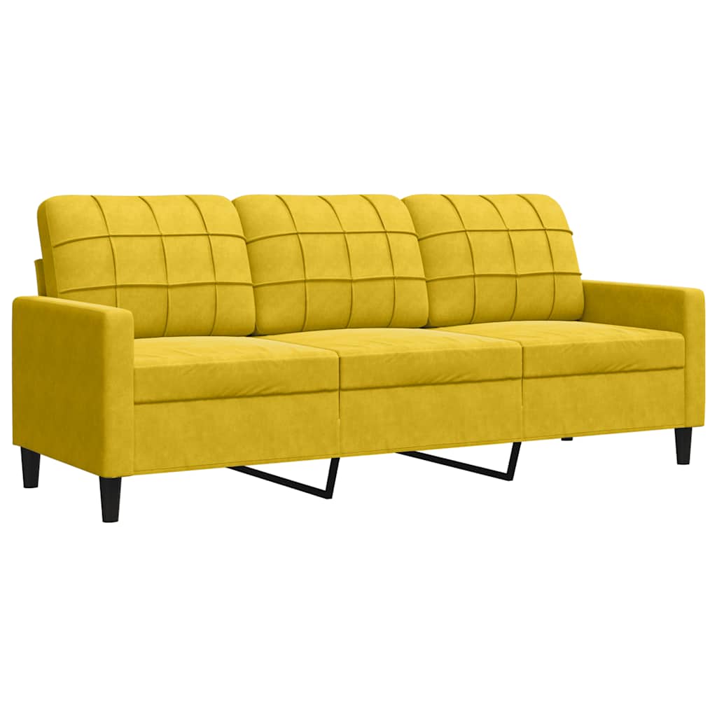 Thumbnail - vidaXL 3-Sitzer-Sofa Gelb 180 cm Samt