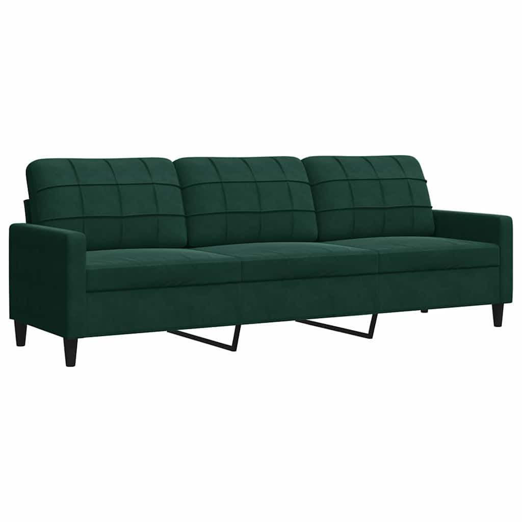 E-shop vidaXL 3-miestna pohovka tmavozelená 210 cm zamat