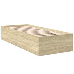 Rám postele bez matrace dub sonoma 75 x 190 cm kompozitní dřevo - obrázek 3