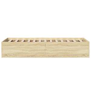 Rám postele bez matrace dub sonoma 75 x 190 cm kompozitní dřevo - obrázek 5