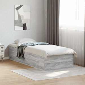 Posteljni okvir siva sonoma 75x190 cm inženirski les