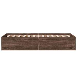 Rám postele bez matrace hnědý dub 75 x 190 cm kompozitní dřevo - obrázek 5