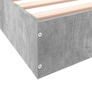 Rám postele betonově šedý 160 x 200 cm kompozitní dřevo - obrázek 8