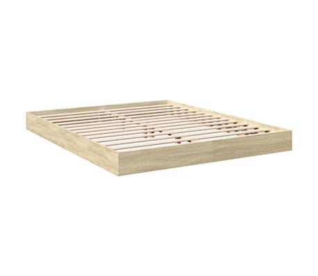 vidaXL Cadre de lit sans matelas ch&ecirc;ne sonoma 150x200 cm