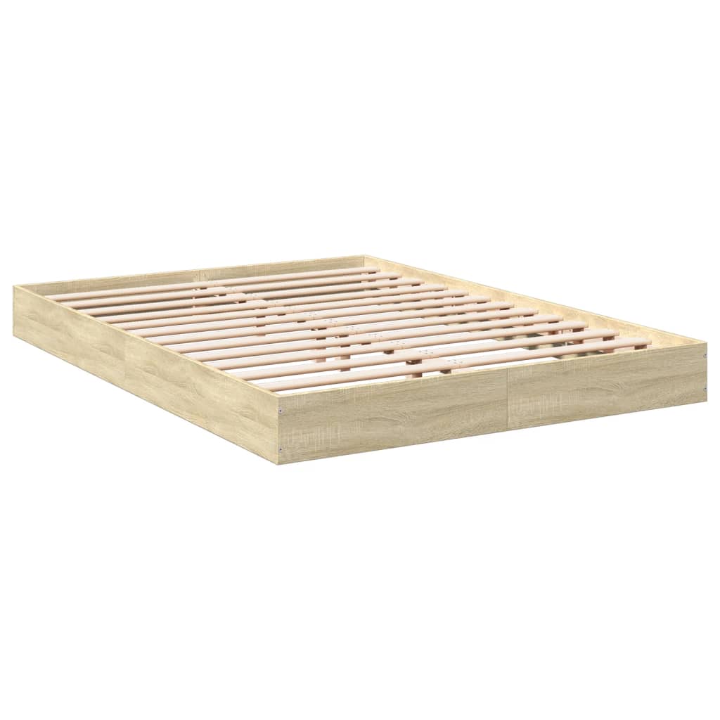 vidaXL Bedframe zonder matras hout sonoma eikenkleurig 140x200 cm afbeelding