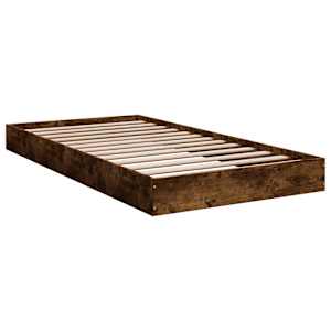 Rám postele bez matrace kouřový dub 100x200 cm kompozitní dřevo - obrázek 3
