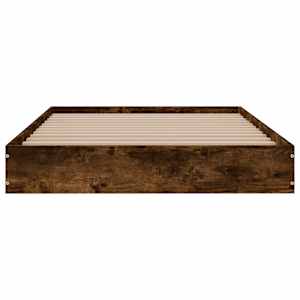 Rám postele bez matrace kouřový dub 100x200 cm kompozitní dřevo - obrázek 4