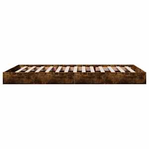 Rám postele bez matrace kouřový dub 100x200 cm kompozitní dřevo - obrázek 5