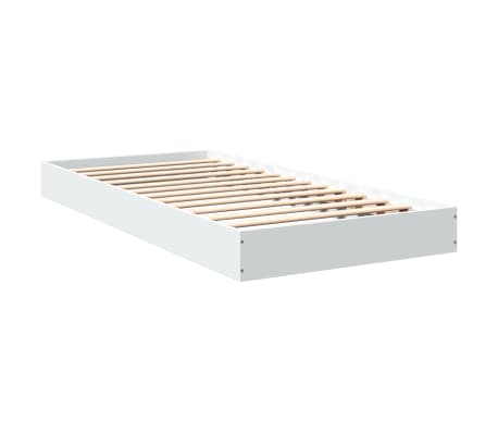 vidaXL Bedframe bewerkt hout wit 90x200 cm