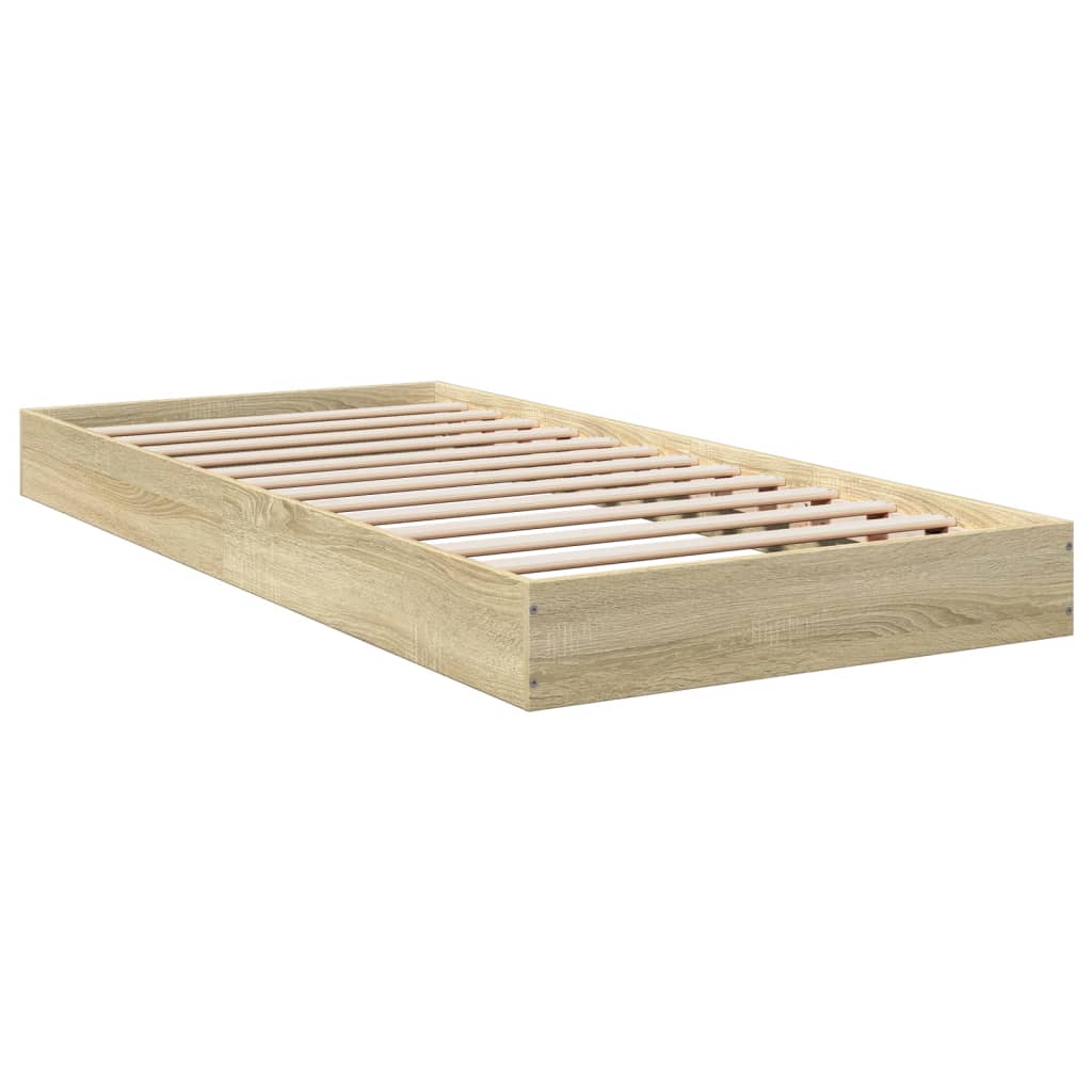 vidaXL Bedframe zonder matras hout sonoma eikenkleurig 90x200 cm afbeelding